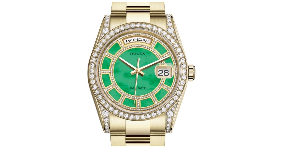 口コミ・レビューで人気商品を探そう Rolex Diamond Jade Green of Carousel Gold Yellow 36 Day-Date テープ・マスキングテープ
