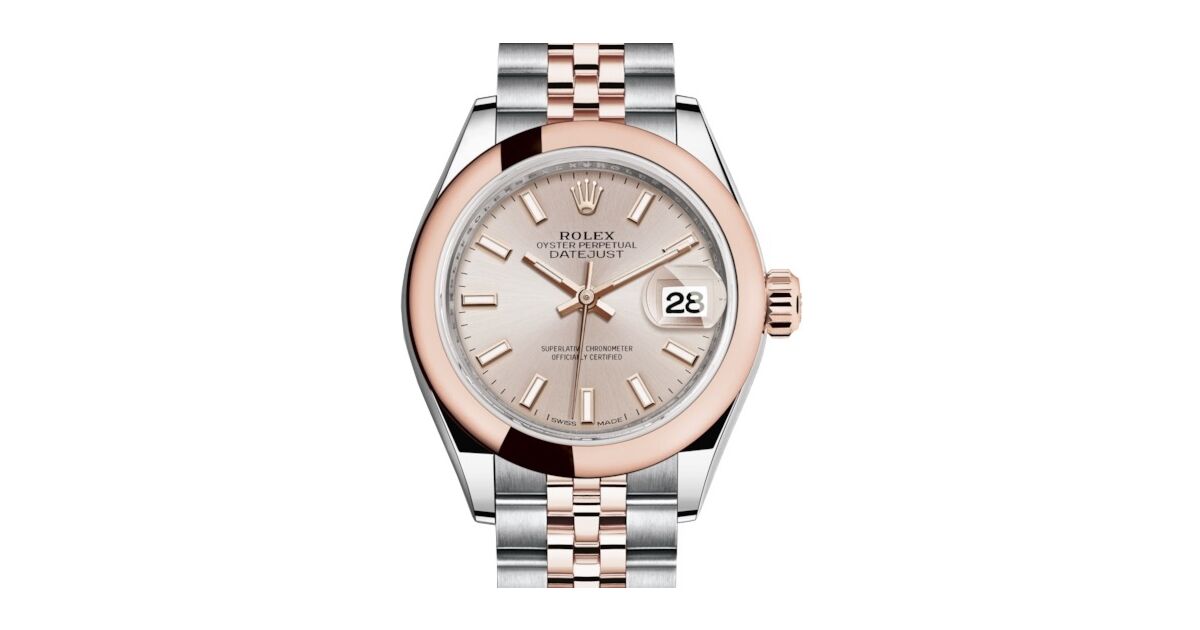 数量限定セール  Domed Index Sundust 279161 28 Datejust Rolex Bezel Gold Rose 洋書