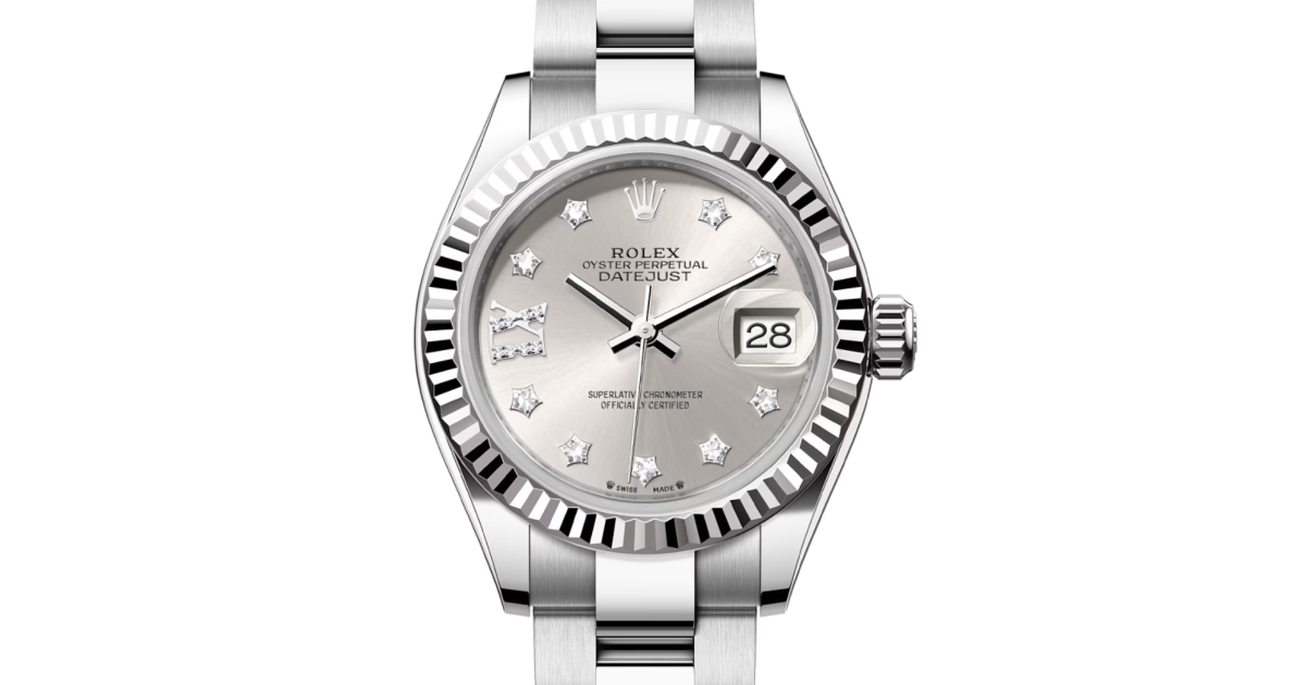 【日本製】 Diamond Silver 279174 28 Lady-Datejust Rolex IX White Fluted 趣味・スポーツ・実用