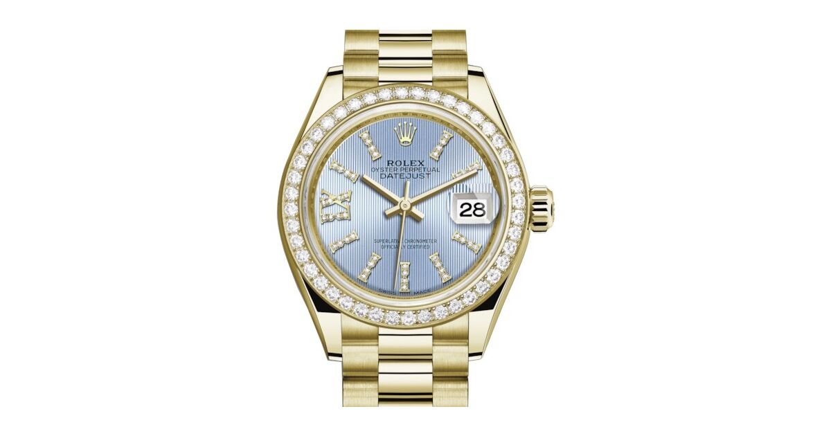 Rolex lady datejust 28 blue sales