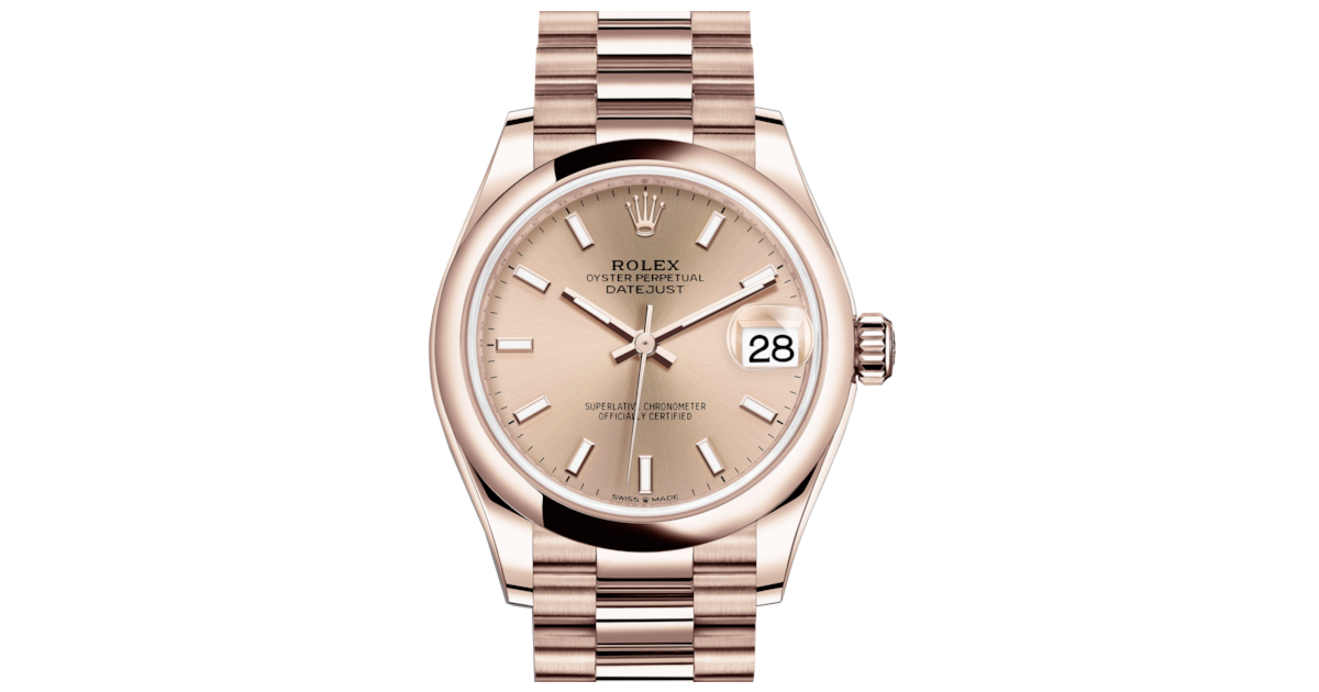 Rolex Lady-Datejust 31 Rose Gold Rose Index Dial & Smooth
