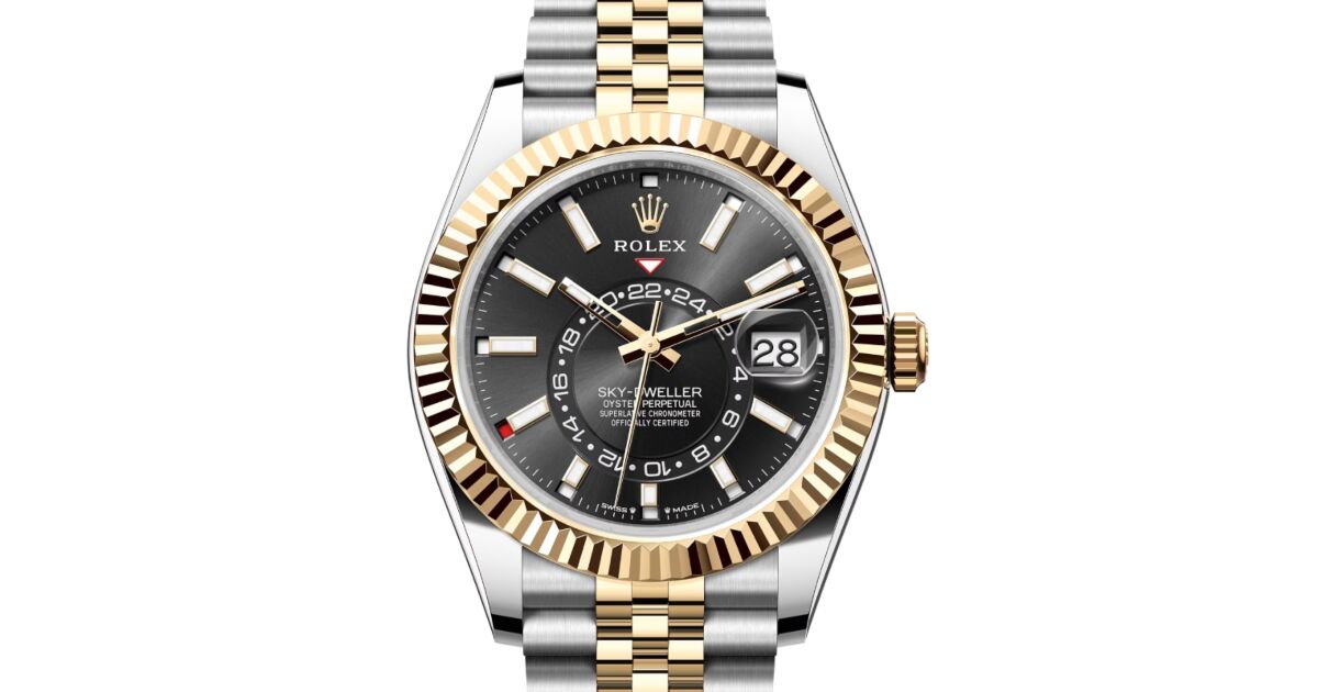 Rolex Sky-Dweller Yellow Gold/Steel Bright Black Index Dial