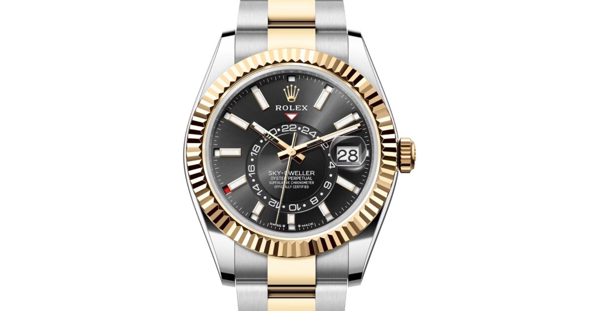 Rolex Sky-Dweller Yellow Gold/Steel Bright Black Index Dial