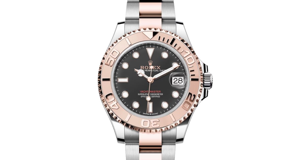 Rolex Yacht-Master 37 Rose Gold/Steel Black Dial Gold Bezel