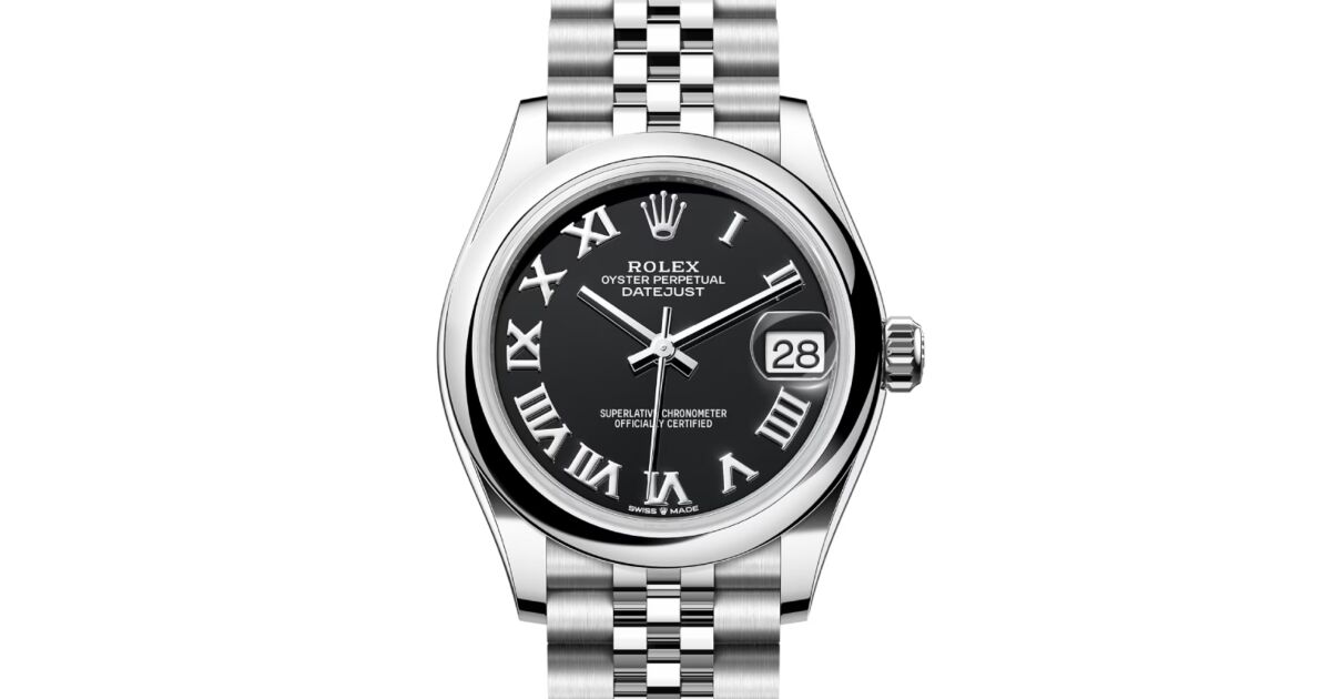 Rolex Datejust 31 Stainless Steel Black Roman Dial & Domed
