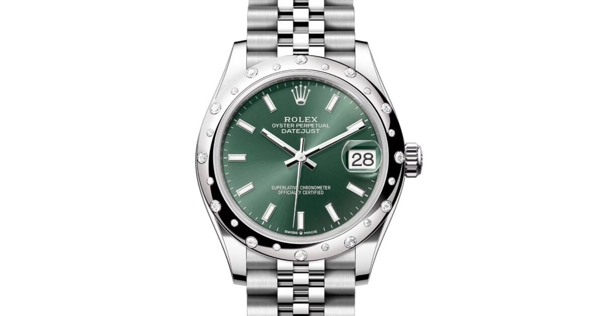 小物 the empathist SEED KEYRING&MIRROR Rolex Datejust 31 White Gold/Steel Mint Green Index Dial