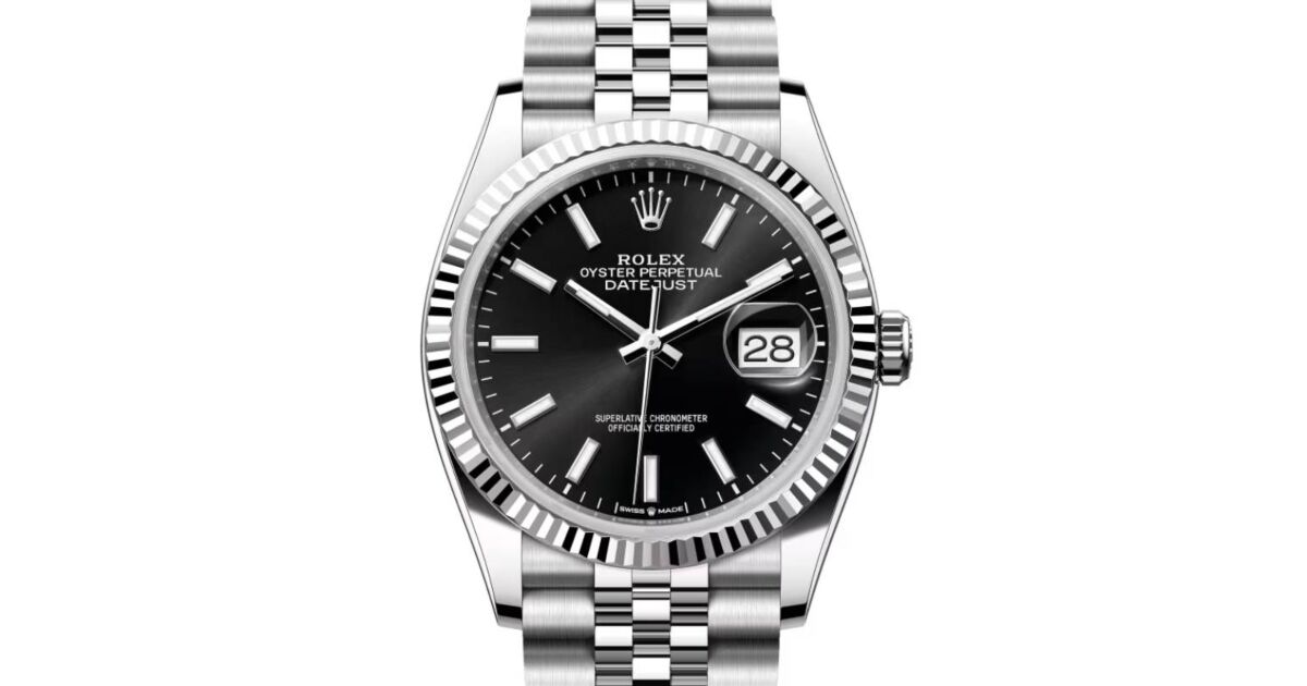 Rolex Datejust 36 White Gold/Steel Black Index Dial & Fluted