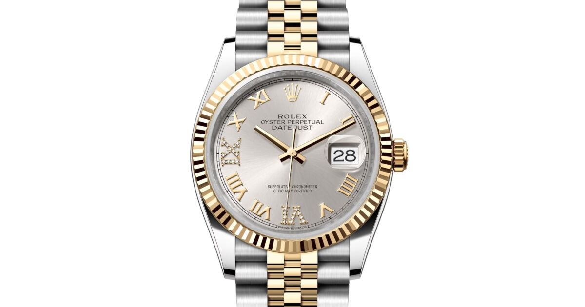 オリジナル Rolex Diamond Roman Silver Gold/Steel Yellow 36 Datejust その他