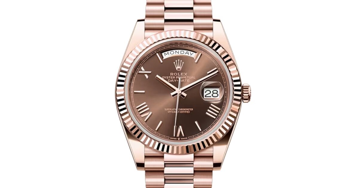期間限定30％OFF! Rose President 40 Day-Date Rolex Gold Dial Roman Chocolate その他