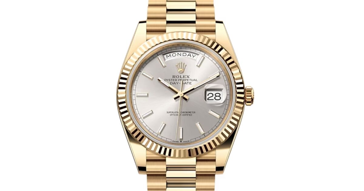 Rolex Day-Date 40 President Yellow Gold Silver Index Dial 228238 - BRAND NEW