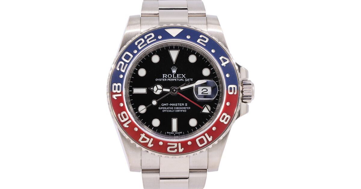 Rolex GMT Master II 116719BLRO 116719 18k White Gold Pepsi Red Blue Ceramic 40mm