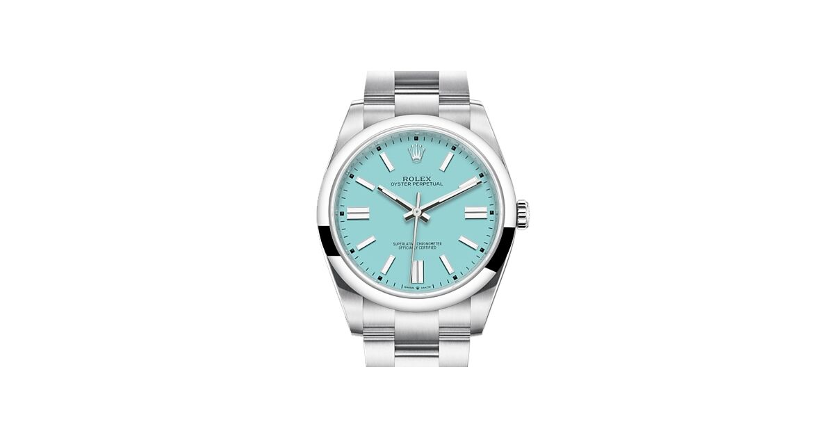 オリバーガル　41×41  ティファニー Rolex Oyster Perpetual 41mm Tiffany Turquoise Blue Index
