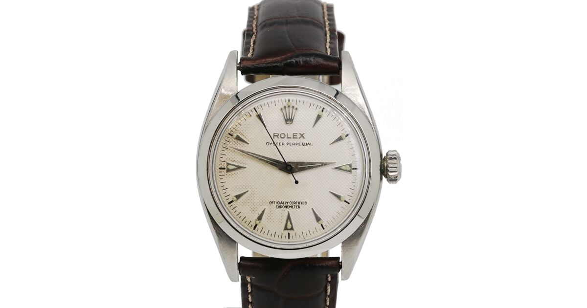 Rolex Oyster Perpetual Vintage White dial Smooth Dome Bezel