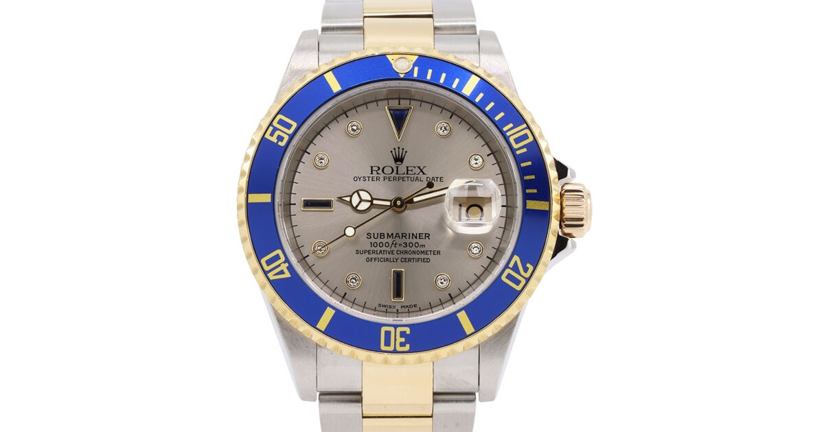 Rolex submariner blue gold diamond top