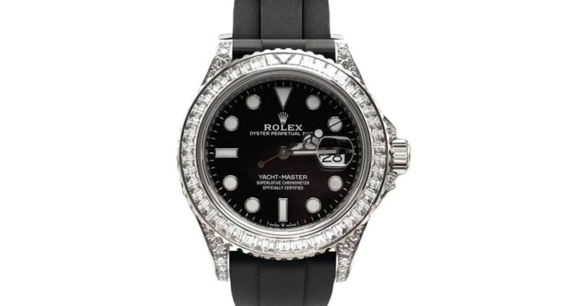 Rolex Yacht-Master 42 White Gold Black Dial Diamond Bezel