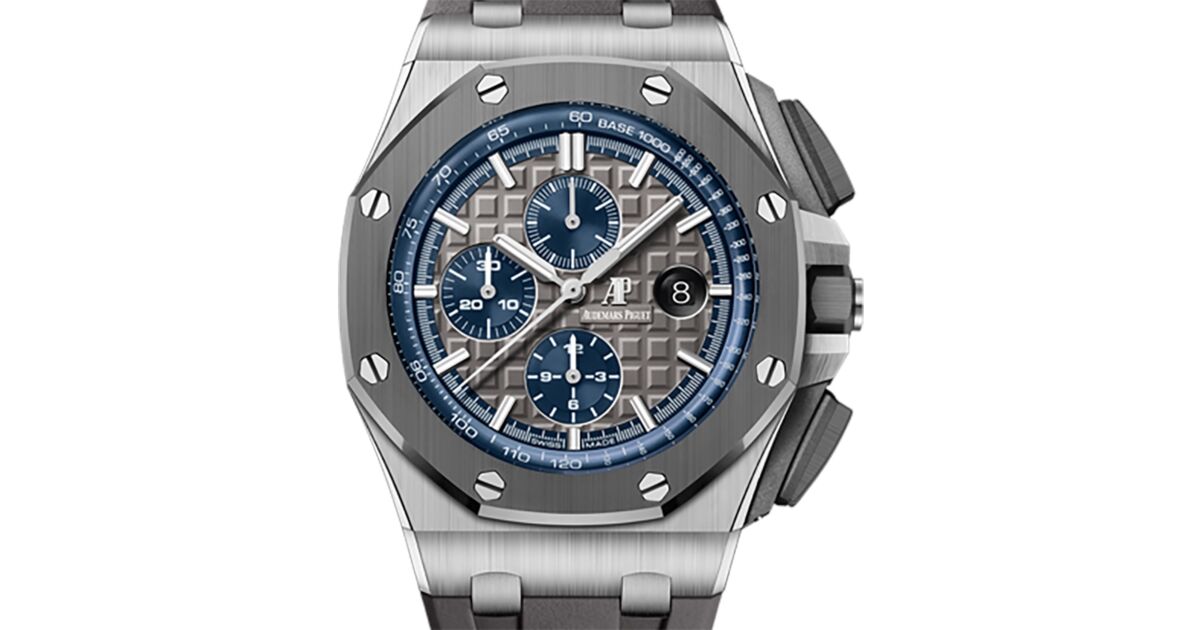 Royal Oak Offshore Selfwinding Chronograph Grey Dial Ceramic Bezel Titanium Rubber Strap 44mm 26400IO.OO.A004CA.02 BRAND NEW