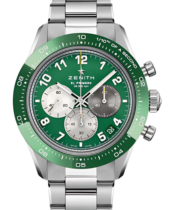 Zenith Chronomaster Sport Aaron Rodgers Steel 41mm Green Dial 03.3117.3600/56.M3100 - BRAND NEW