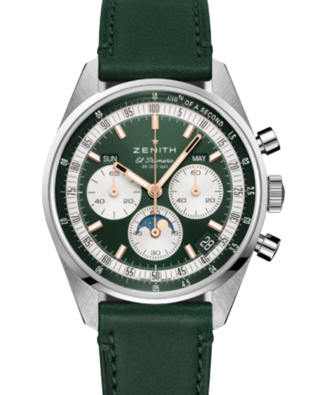 Zenith Chronomaster Original Steel 38mm Olive Green Dial 03.3400.3610/40.C912 - BRAND NEW