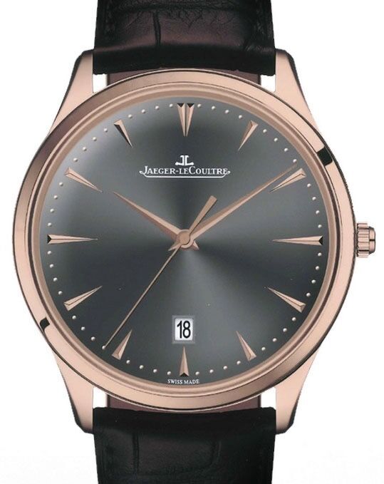 Jaeger-LeCoultre Calibre 899/1 Master Ultra Thin Date 128255J Slate Grey Index Rose Gold Leather 40mm Automatic BRAND NEW