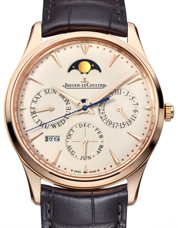 Jaeger-LeCoultre Calibre 868/1 Master Ultra Thin Perpetual 1302520 Eggshell Beige Index Rose Gold Leather 39mm Automatic BRAND NEW