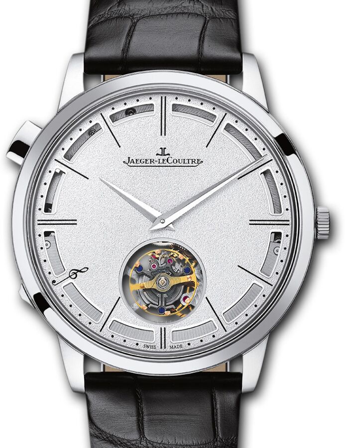 Jaeger-LeCoultre Calibre 362 Master Ultra Thin Minute Repeater Flying Tourbillon 1313520 Silver?Index White Gold Leather 41mm Automatic - BRAND NEW