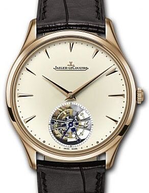 Jaeger-LeCoultre Calibre 982 Master Ultra Thin Tourbillon 1322410 Silver Index Rose Gold Leather 40mm Automatic BRAND NEW