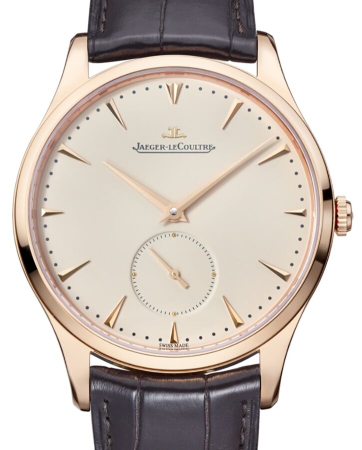Jaeger-LeCoultre Calibre 896 Master Ultra Thin Small Second 1352520 Eggshell Beige Index Rose Gold Leather 40mm Automatic BRAND NEW