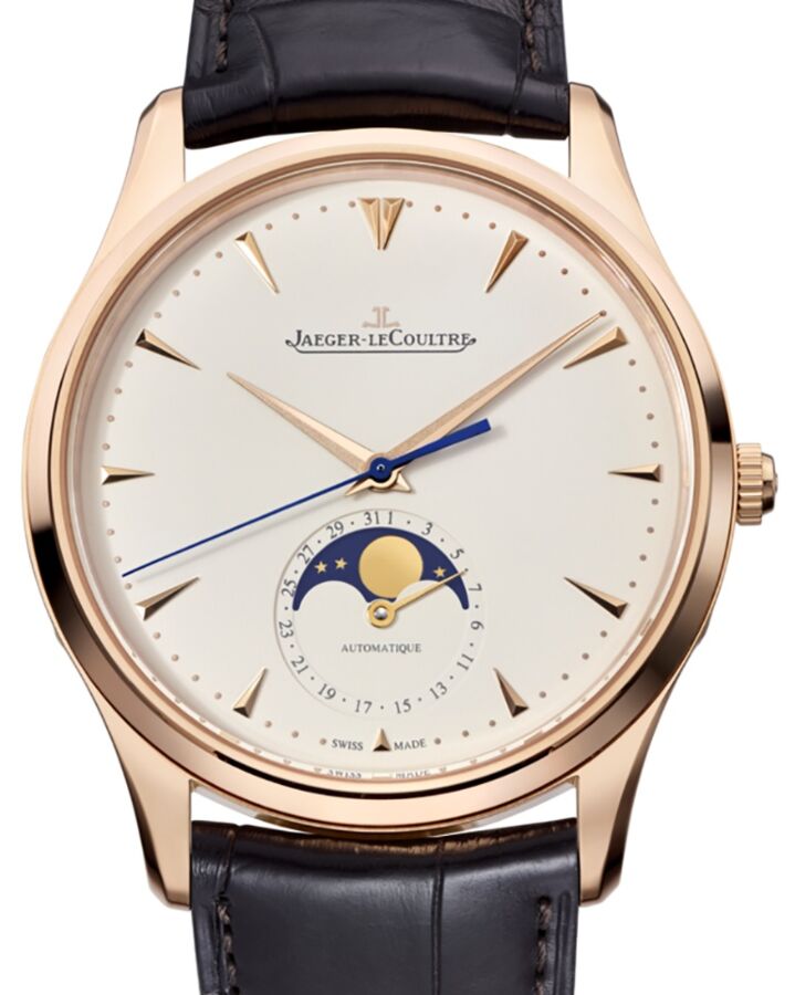 Jaeger-LeCoultre Calibre 925/1 Master Ultra Thin Moon 1362520 Eggshell Beige Index Rose Gold Leather 39mm Automatic BRAND NEW