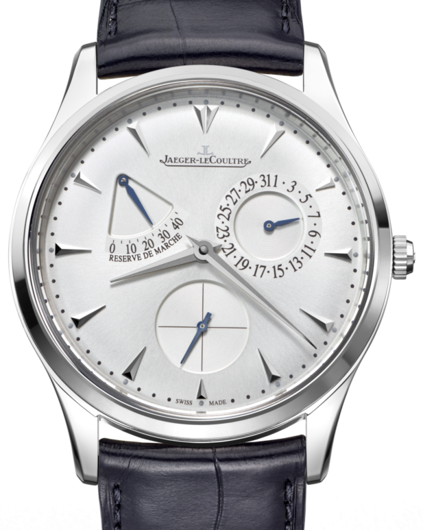 Jaeger-LeCoultre Calibre 938 Master Ultra Thin R?serve de Marche 1378420 Silver Index Stainless Steel Leather 39mm Automatic - BRAND NEW