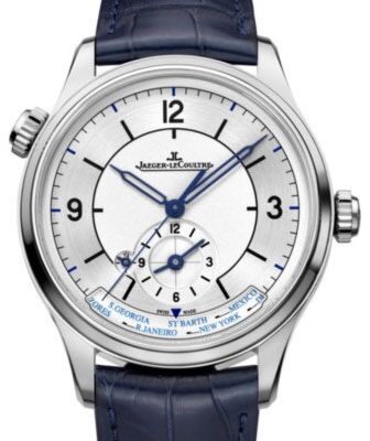 Jaeger-LeCoultre Calibre 939B/1 Master Geographic 1428530 Silver Arabic / Index Stainless Steel Leather 39mm Automatic BRAND NEW