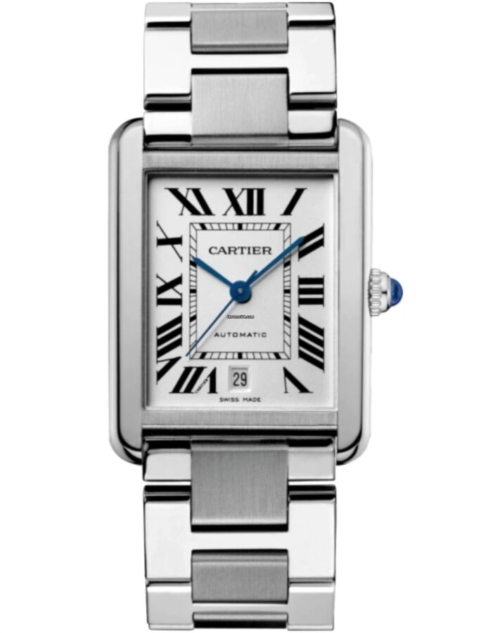 Cartier Tank Solo Stainless Steel Silver Extra Large 40.85mm Dial Bracelet Automatic W5200028 