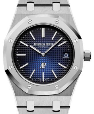 Audemars Piguet Royal Oak ?Jumbo? Extra-Thin Titanium Blue Index 39mm Titanium Bracelet 15202IP.OO.1240IP.01 - BRAND NEW