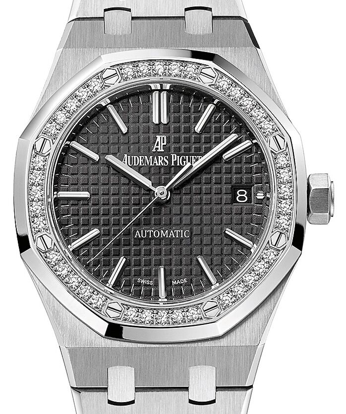 Audemars Piguet Royal Oak Stainless Steel Diamond 37mm Black Dial Bracelet 15451ST.ZZ.1256ST.01 - PRE-OWNED