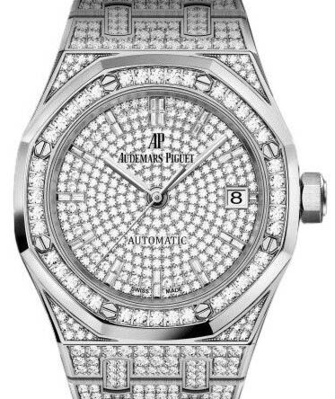 Audemars Piguet Royal Oak White Gold 37mm Diamond Pave 15452BC.ZZ.1258BC.01