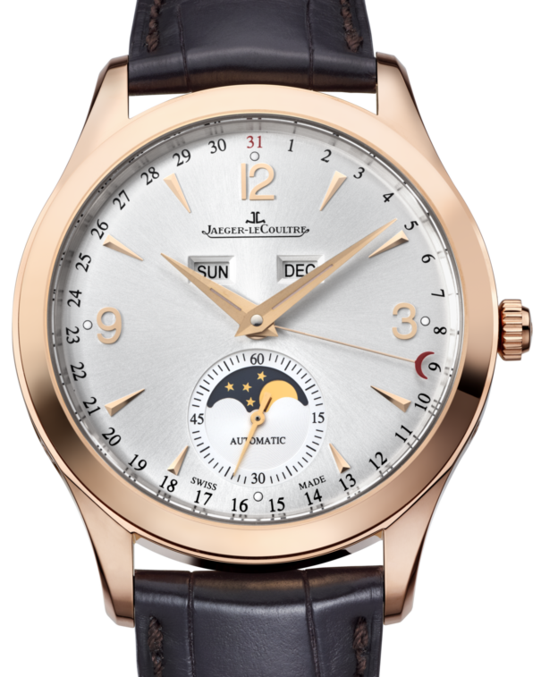 Jaeger-LeCoultre Calibre 866/1 Master Calendar 1552520 Silver Arabic / Index Rose Gold Leather 39mm Automatic BRAND NEW