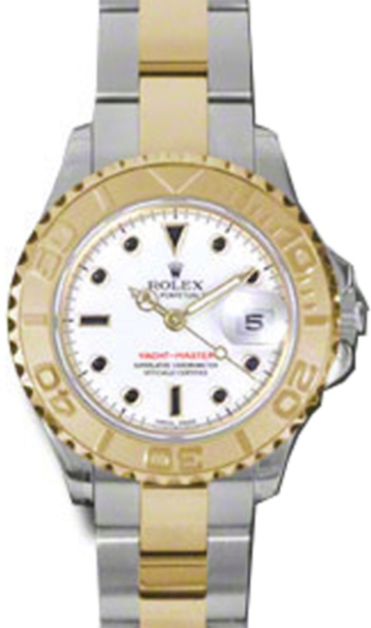 Rolex Yacht-Master 29 169623 White Black Dial Yellow Gold Bezel Yellow Gold Stainless Steel Oyster - BRAND NEW