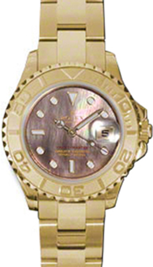 Rolex Yacht-Master 29 169628-BMOP Dark Mother of Pearl White Dial Yellow Gold Oyster - BRAND NEW