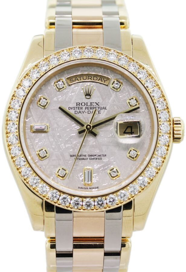 Rolex Day-Date Special Edition 18948-MTRDDT 39mm Meteorite Diamond Yellow & White Gold Tridor - BRAND NEW