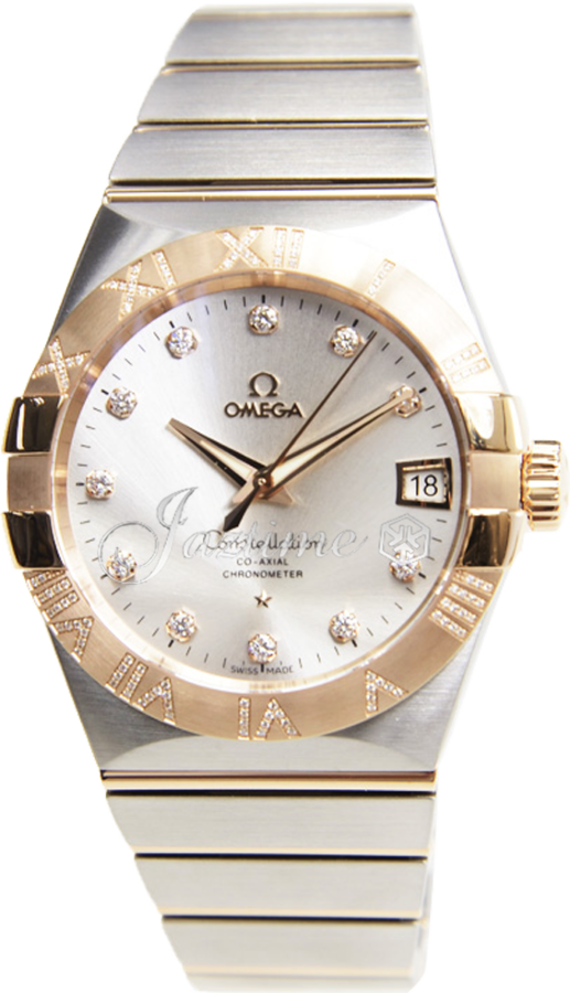 OMEGA 123.25.38.21.52.003 CONSTELLATION CO-AXIAL 38mm STEEL AND RED GOLD - BRAND NEW