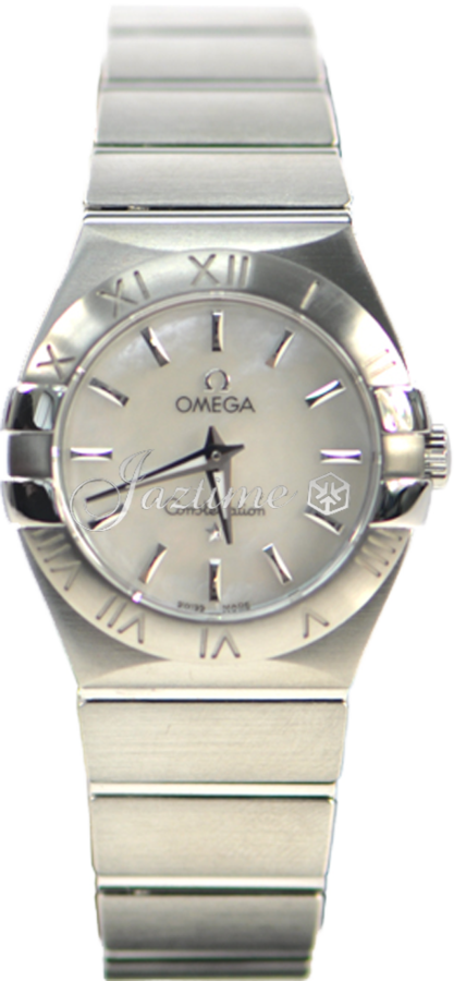 Omega Constellation Ladies Quartz 123.10.27.60.05.001 27mm White Mother of Pearl Index Stainless Steel BRAND NEW