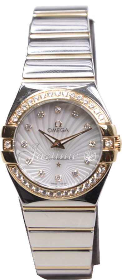 OMEGA 123.25.27.60.55.006 CONSTELLATION QUARTZ 27mm STEEL AND RED GOLD BRAND NEW