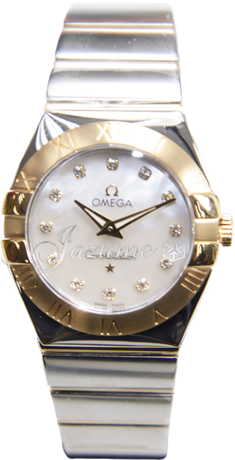 OMEGA 123.20.27.60.55.004 CONSTELLATION QUARTZ 27mm STEEL AND YELLOW GOLD BRAND NEW