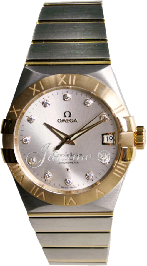 Omega Constellation Co-Axial 123.20.38.21.52.001 38mm Silver Diamond Roman Red Gold Stainless Steel - BRAND NEW