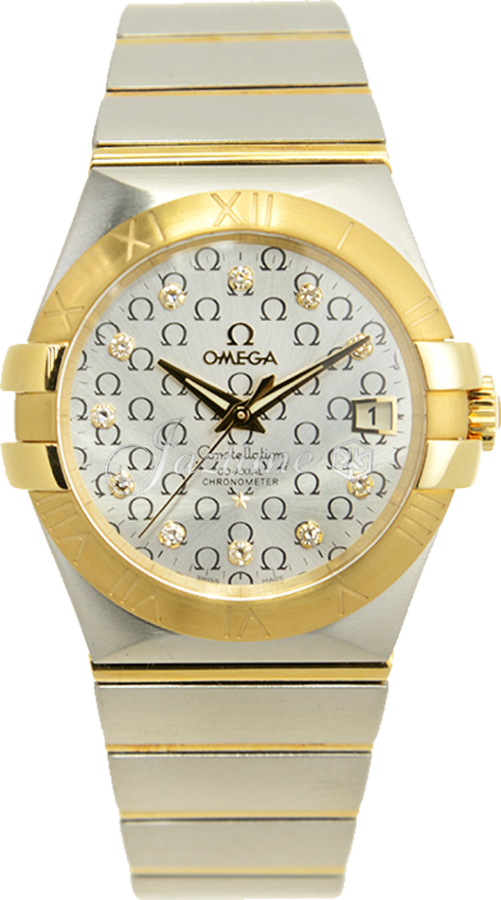 OMEGA 123.20.35.20.52.004 CONSTELLATION CO-AXIAL 35mm YELLOW GOLD - BRAND NEW