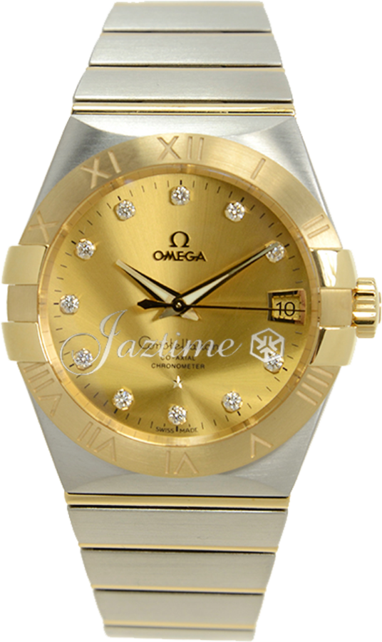 OMEGA 123.20.38.21.58.001 CONSTELLATION CO-AXIAL 38mm STEEL AND YELLOW GOLD - BRAND NEW