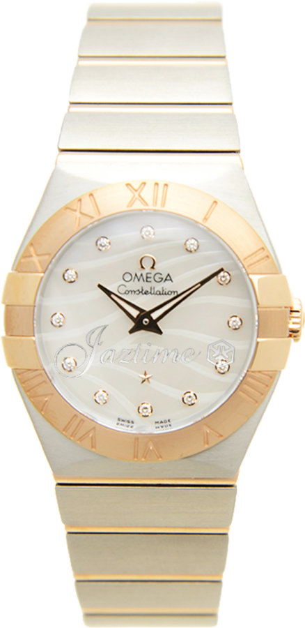 OMEGA 123.20.27.60.55.006 CONSTELLATION QUARTZ 27mm STEEL AND RED GOLD BRAND NEW