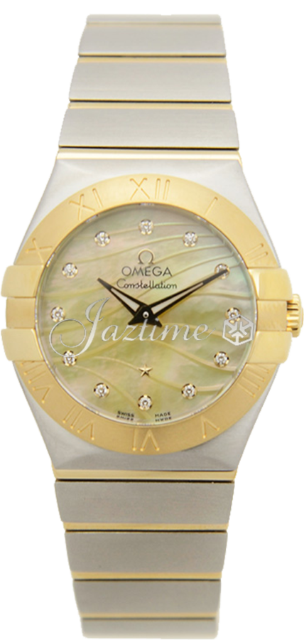 OMEGA 123.20.27.60.57.001 CONSTELLATION QUARTZ 27mm STEEL AND YELLOW GOLD BRAND NEW