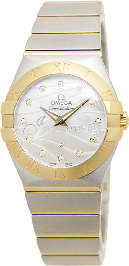 OMEGA 123.20.27.60.55.005 CONSTELLATION QUARTZ 27mm STEEL AND YELLOW GOLD BRAND NEW