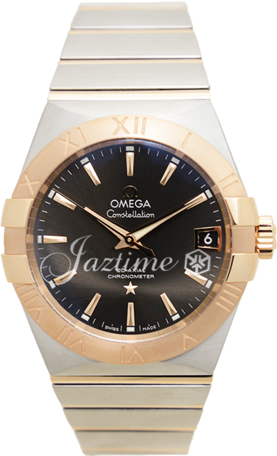 OMEGA 123.20.38.21.06.002 CONSTELLATION CO-AXIAL 38mm STEEL AND RED GOLD - BRAND NEW