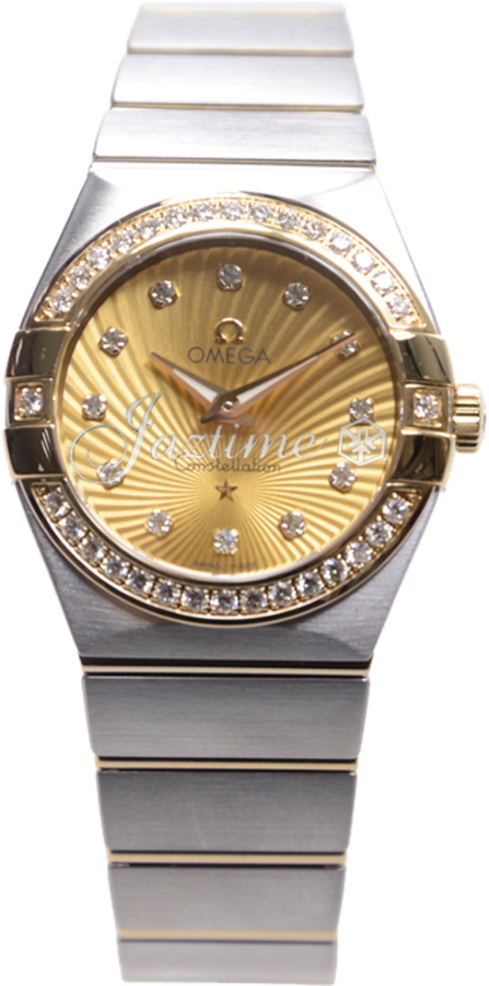 OMEGA 123.25.27.60.58.001 CONSTELLATION QUARTZ 27mm STEEL AND YELLOW GOLD BRAND NEW